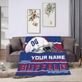 thumbnail image 1 of Custom Buffalo Blanket Personalized Throw Blankets Name Number Gifts for Men Women Boy Football Style Decor, 1 of 6