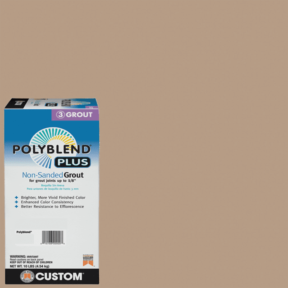Custom Building Prod. Custom Building Products PolyBlend PLUS Non-Sanded Tile Grout - Pack of 2 Residential Use, Standard Application