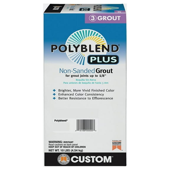 Custom Building Prod. Custom Building Products PolyBlend PLUS Non-Sanded Tile Grout - Pack of 2