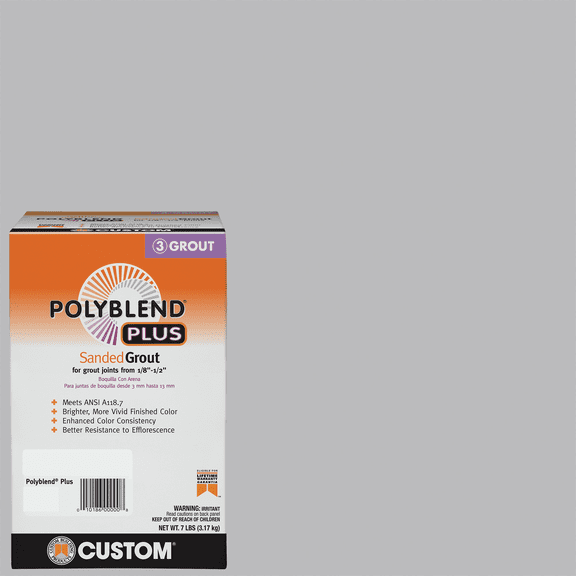 Custom Building Products PolyBlend PLUS Sanded Tile Grout - Pack of 2  Residential Use, Standard Application
