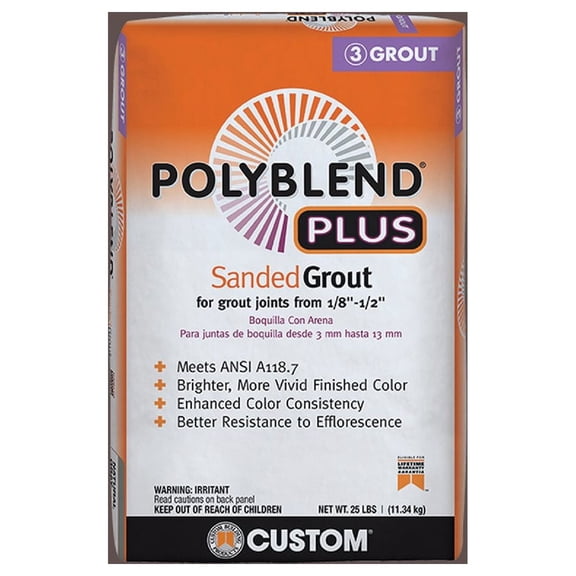 Custom Building Prod. Custom Building Products PolyBlend PLUS Sanded Tile Grout - Single Pack