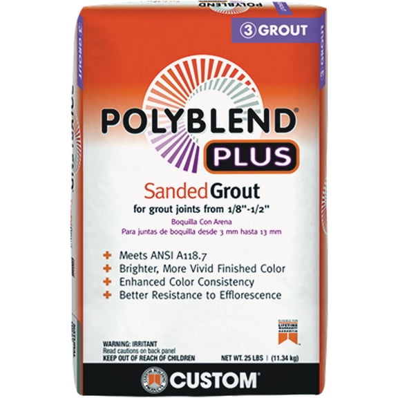 Custom Building Prod. Custom Building Products PolyBlend PLUS Sanded Tile Grout - Single Pack