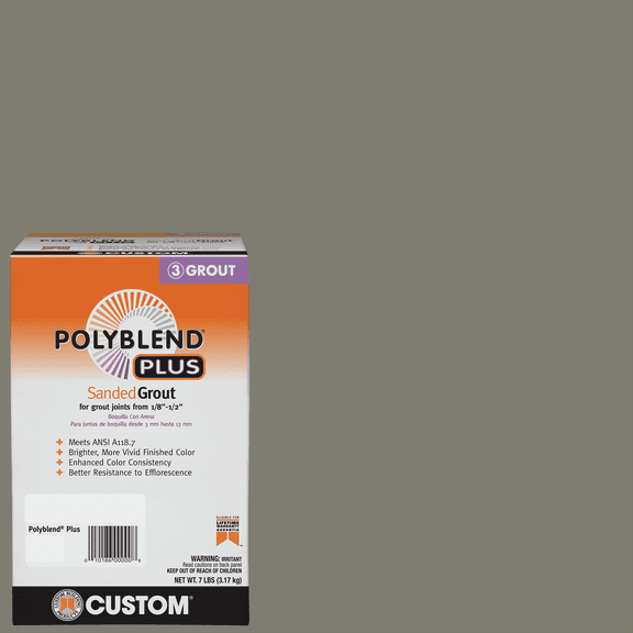 Custom Building Prod. Custom Building Products PolyBlend PLUS Sanded Tile Grout - Single Pack Residential Use, Standard Application