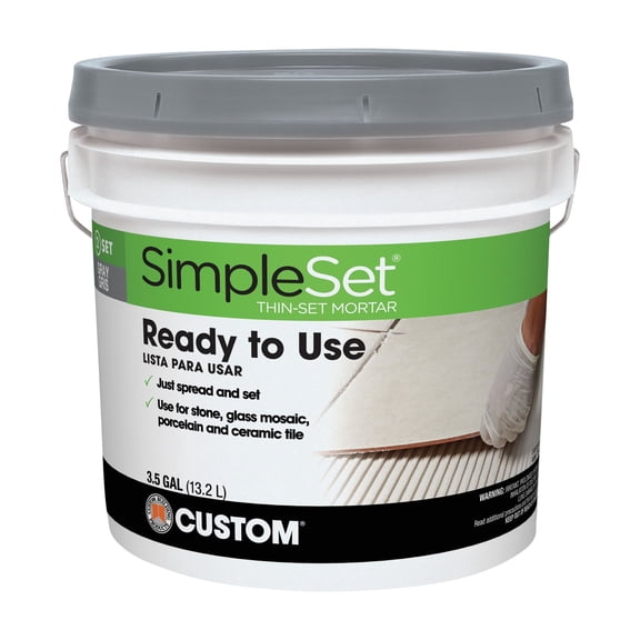 Custom Building Products SimpleSet Pre-Mixed Thin-Set Mortar - Pack of 4