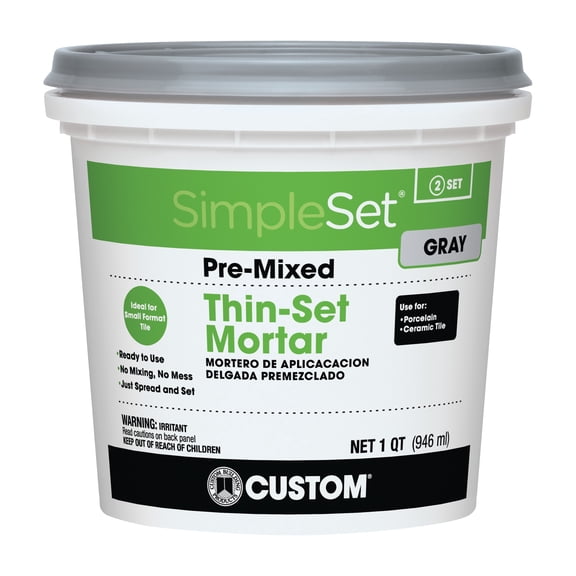 Custom Building Prod. Custom Building Products SimpleSet Pre-Mixed Thin-Set Mortar - Pack of 4
