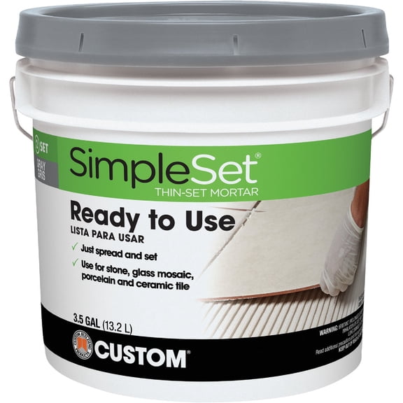Custom Building Prod. Custom Building Products SimpleSet Pre-Mixed Thin-Set Mortar - Pack of 8