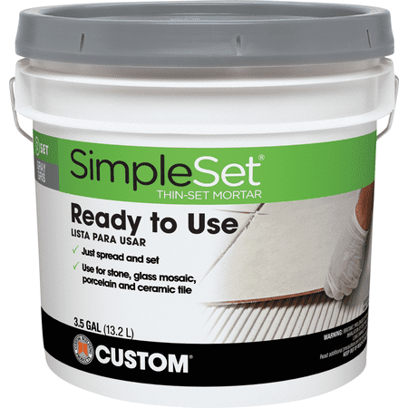 Custom Building Prod. Custom Building Products SimpleSet Pre-Mixed Thin-Set Mortar - Single Pack — Residential Use, Standard Application