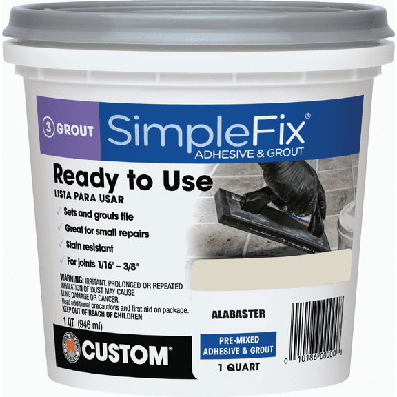 Custom Building Prod. Custom Building Products Simplefix Adhesive & Grout - Pack of 2 Residential Use, Standard Application
