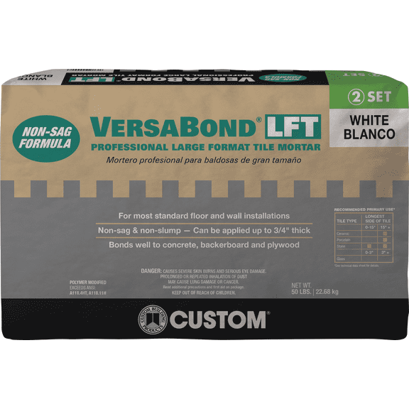 Custom Building Prod. Custom Building Products VersaBond LFT Mortar - Pack of 4 Residential Use, Standard Application