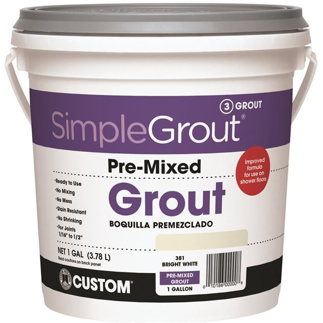 Bright White 1 Gallon Premixed Ceramic Tile Grout