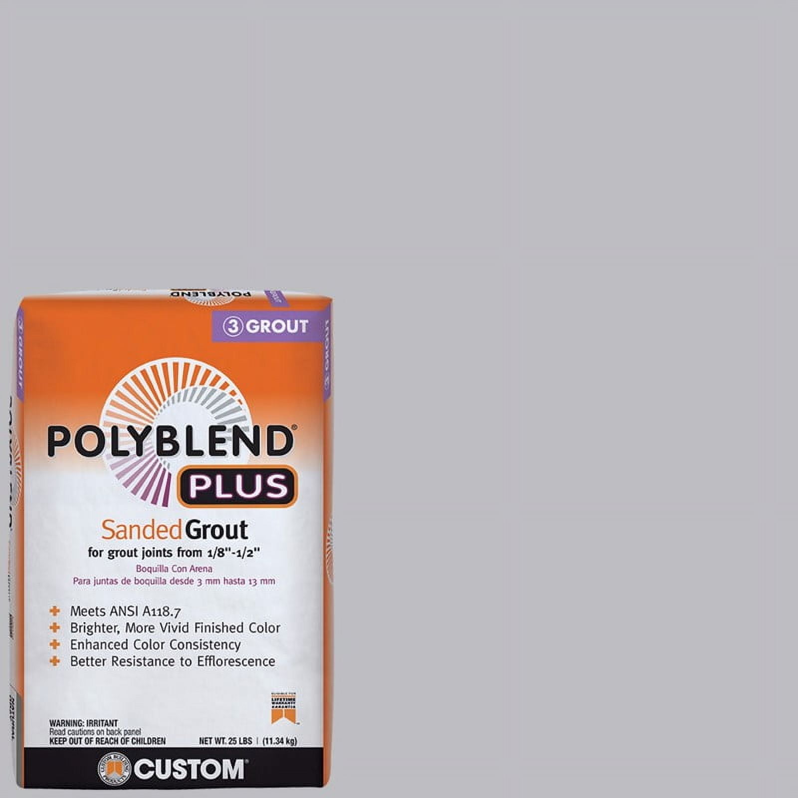 Polyblend Plus Platinum Sanded Grout for Indoor/Outdoor Use