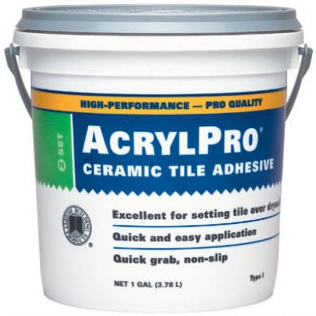 Custom Building Products AcrylPro White Flooring Adhesive 1 gal. for Ceramic, Porcelain