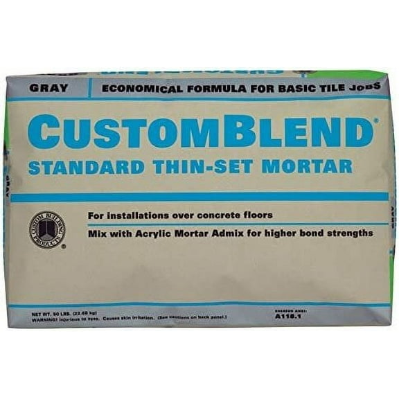 Custom Building Products CBTSG50 50 Lb Gray Custom Blend Thin-Set Mortar