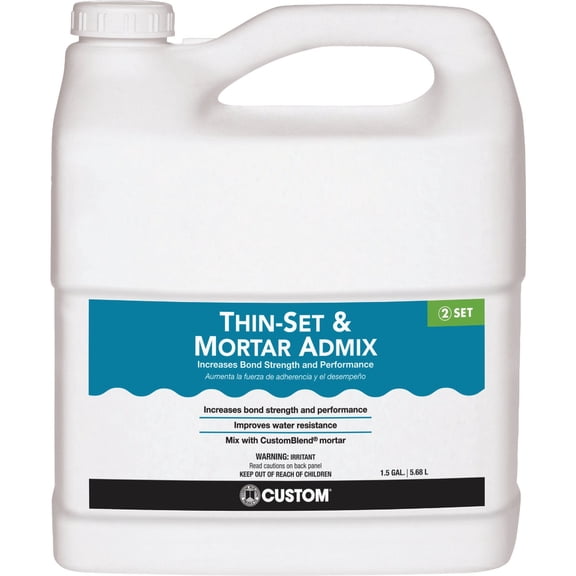Custom Building Products Mortar Adhesive AMA2 - Water, Impact & Temperature Resistant - 2.5 Gallons