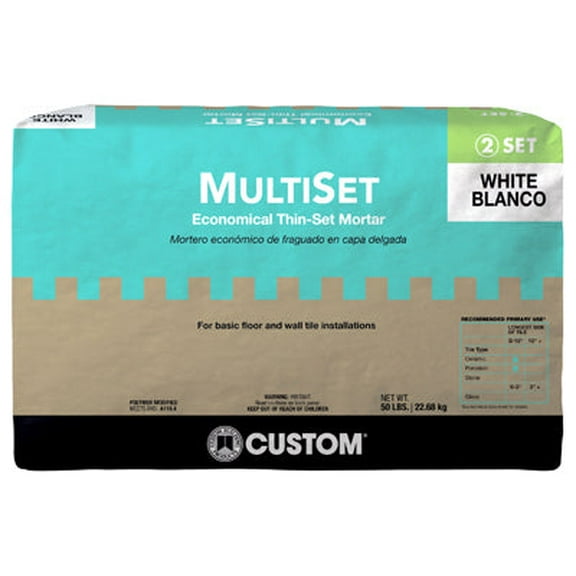 Custom Building Products MultiSet White Modified Thin-Set Mortar