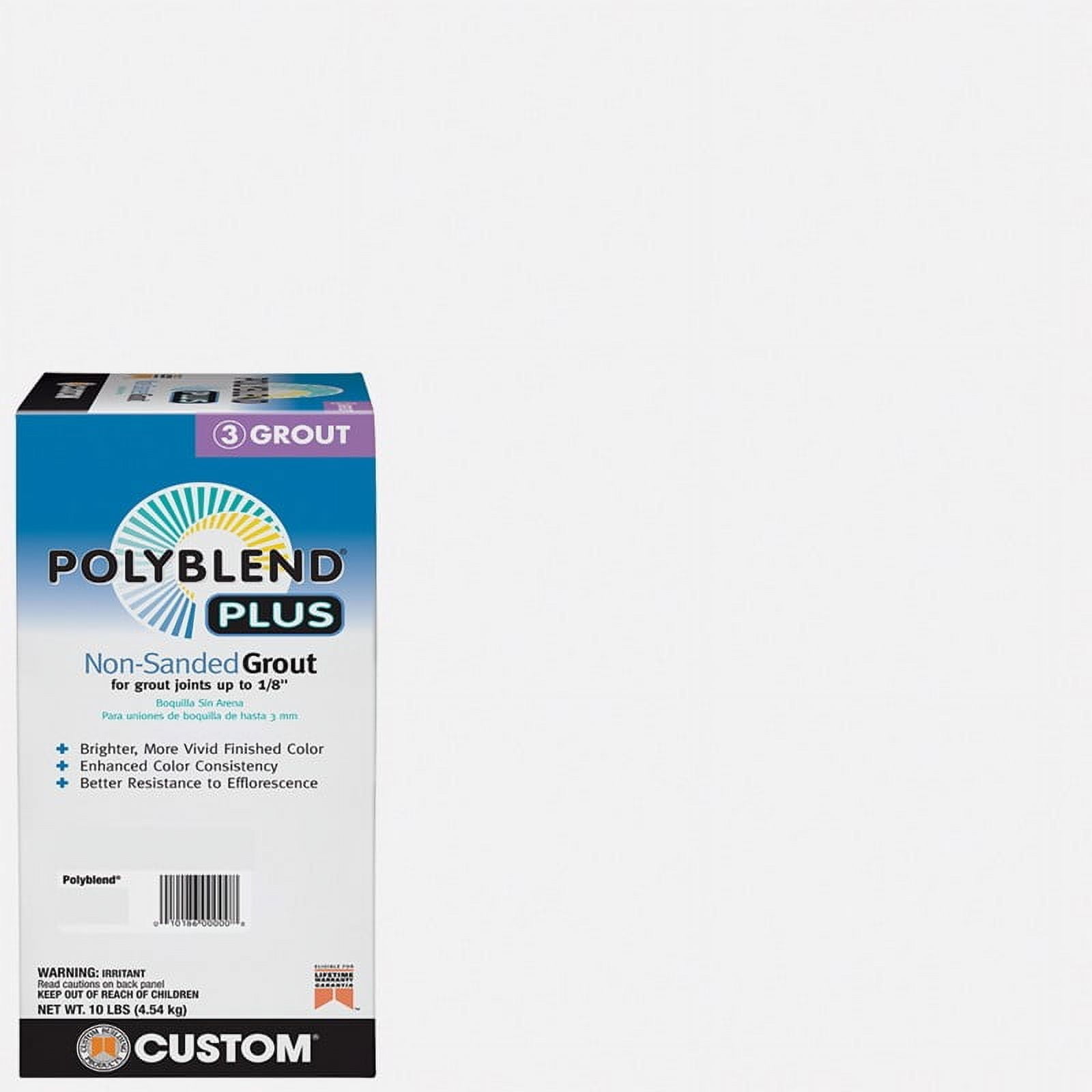 Polyblend Plus Arctic White Non-Sanded Grout for Tile, 10 lb