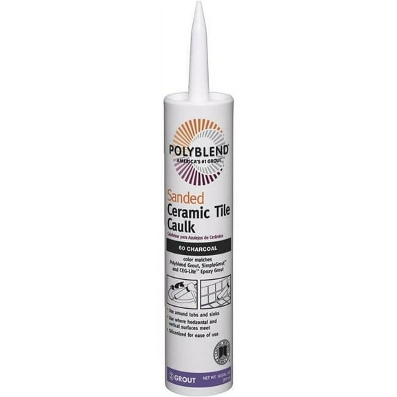 Custom Building Products PC64710S-6 Polyblend Ceramic Tile Caulk, Sanded, Brown Velvet, 10.5 oz. - Quantity 1