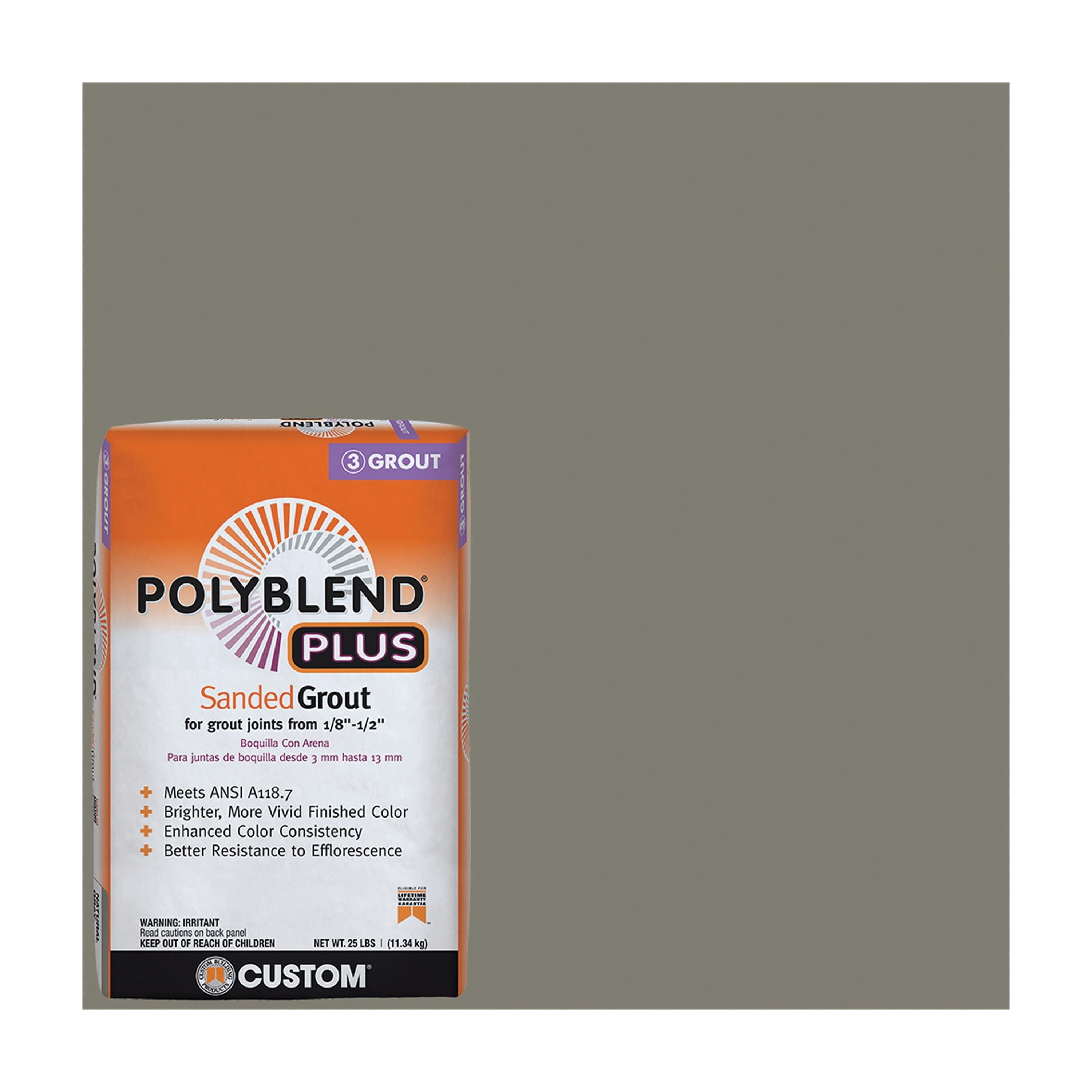 Custom Building Products PolyBlend PLUS Sanded Tile Grout PBPG0925 ...