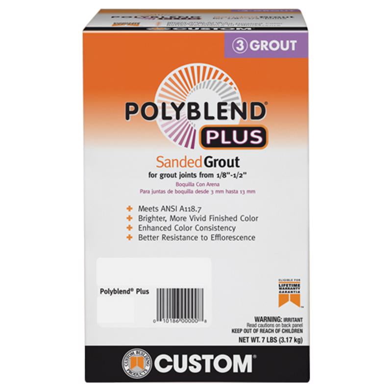 Polyblend Plus Haystack Sanded Grout for Indoor and Outdoor Use, 7 lb