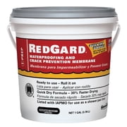 TeviRoom Custom Building Products RedGard Ready to Use Pink Waterproofing and Crack Prevention 1 gal.   Residential Use, Standard Application