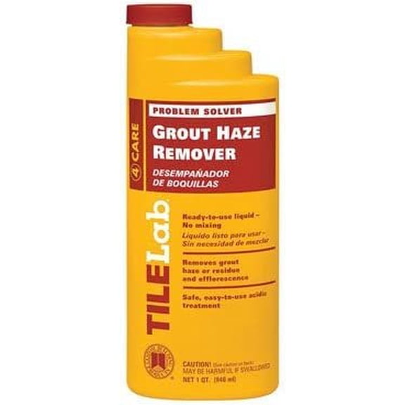 Custom Building Products TileLab Grout Haze Remover - Heavy Duty Cleaner - 1 Qt, Clear