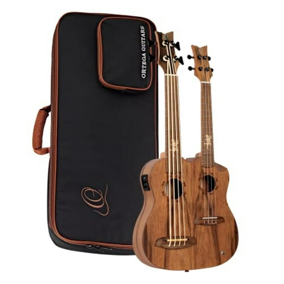 Custom Built Series Double Neck Tenor Acoustic-Electric Ukulele & Uke-Bass with Bag