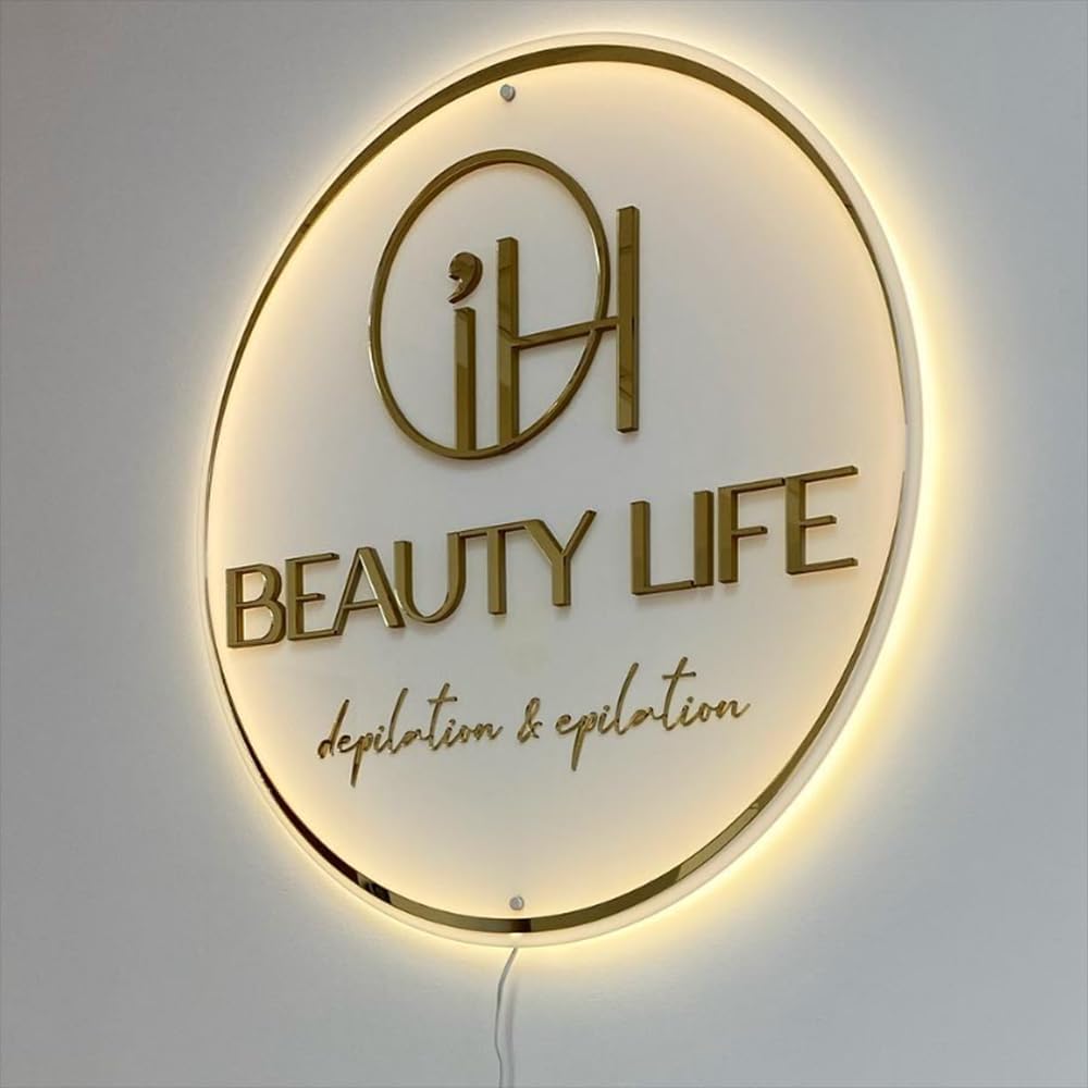 Floating Sign Custom Custom Business Logo Neon Sign - Personalized Backlit Floating Sign ...