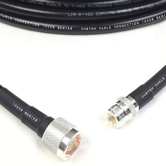 Custom Cable Connection 10 Ft Male to Female Low Loss Cable for Outdoor Use