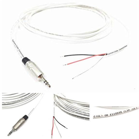 Custom Cable Connection 47324-1.5PX 1.5 Foot 3.5mm Stereo Male to Male Plenum CL3P Cable for Speakers