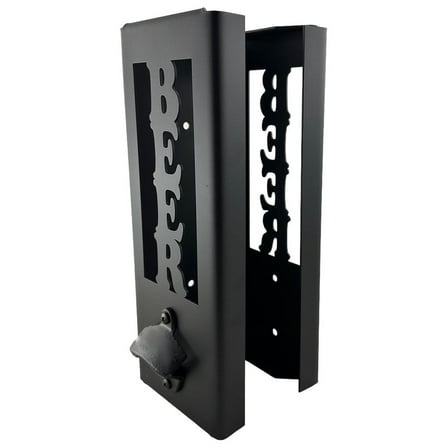 Custom Can Cooler Storage Rack With Bottle Opener | Holds 25+ Standard Can Coolers | Wall Mount or Countertop Beer & Beverage Organizer