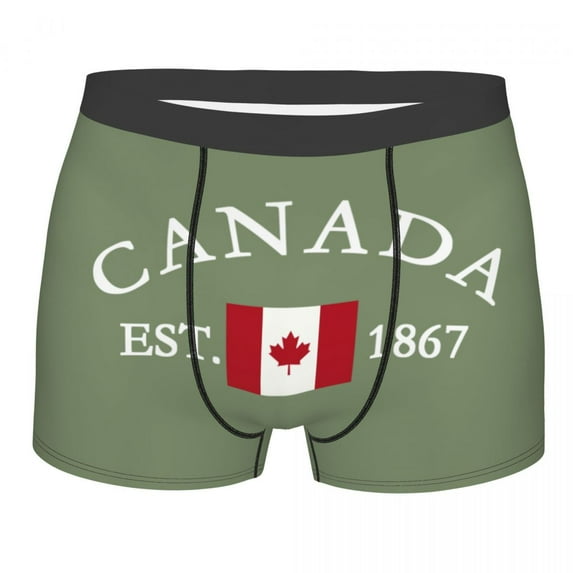 Custom Canada Maple Leaf Flag Emblem Underwear Men Breathbale Boxer Briefs Shorts Panties Soft Underpants For Male