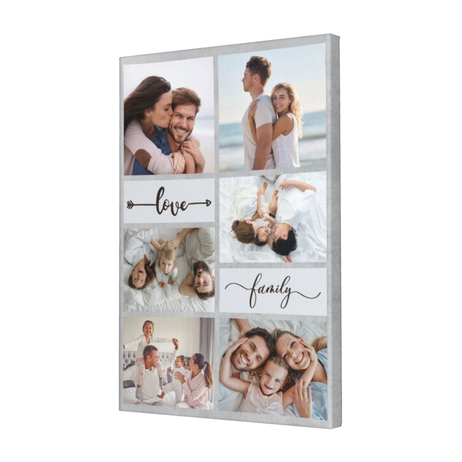 Custom Canvas Prints Gray Modern Family Mood Board Personalized Photo ...