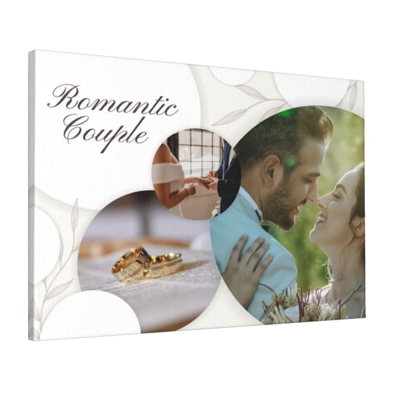 Custom Canvas Prints Light Grayish Yellow Holiday Personalized Photo Image Collage DIY Framed Kit Wall Art Picture Room Decor 16x20 inch