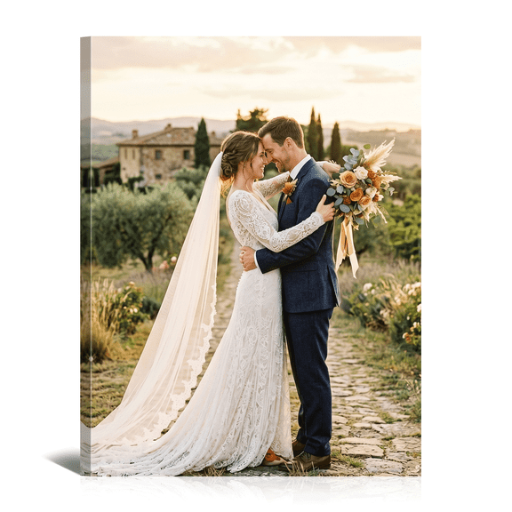 Custom Canvas Prints - Personalized 12X16 Picture Print with Your Photos Customized Wall Art Gifts for Men Women Family Baby Pets Couples Wedding Home Decor
