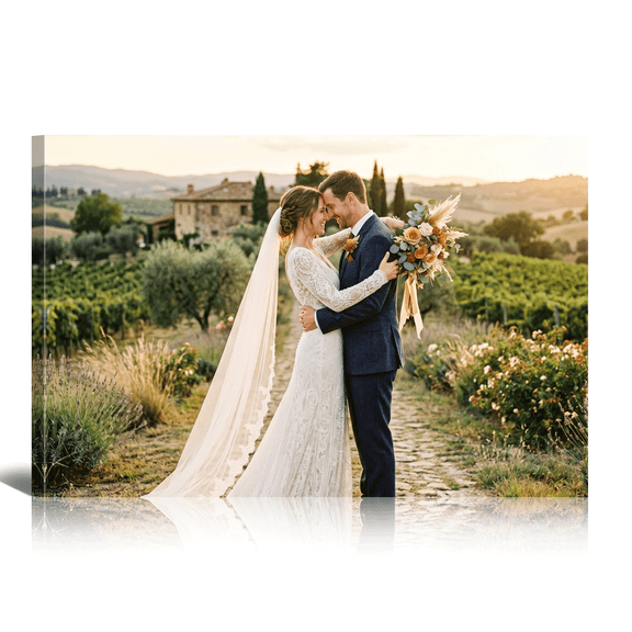 Custom Canvas Prints - Personalized 36X24 Picture Print with Your Photos Customized Wall Art Gifts for Men Women Family Baby Pets Couples Wedding Home Decor
