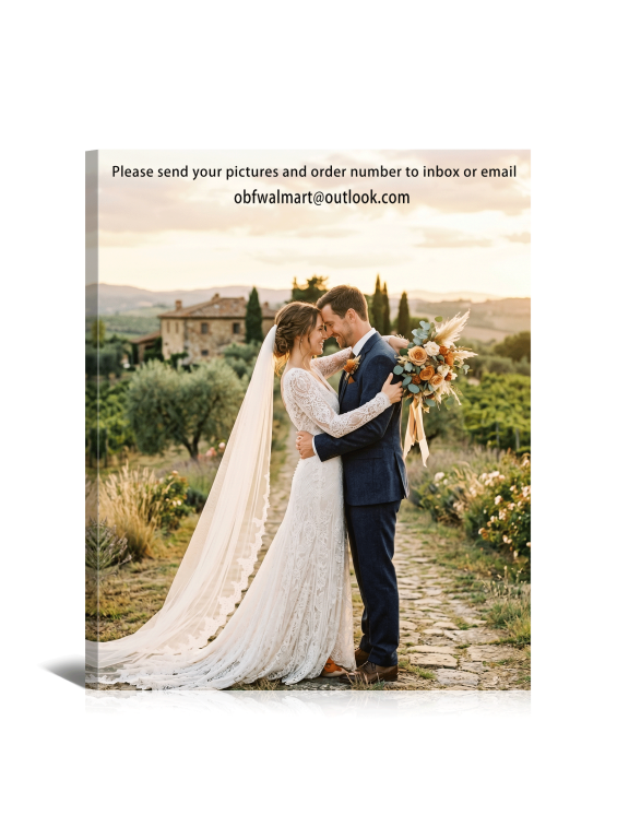 Custom Canvas Prints - Personalized 8X10 Picture Print with Your Photos Customized Wall Art Gifts for Men Women Family Baby Pets Couples Wedding Home Decor