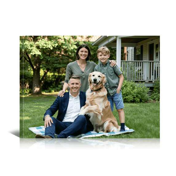 Custom Canvas Prints with Your Photos 16x12 Personalized Pictures Wall Art for Family Pet Customized Gifts for Mom Men Women Wedding Birthday Home Decor
