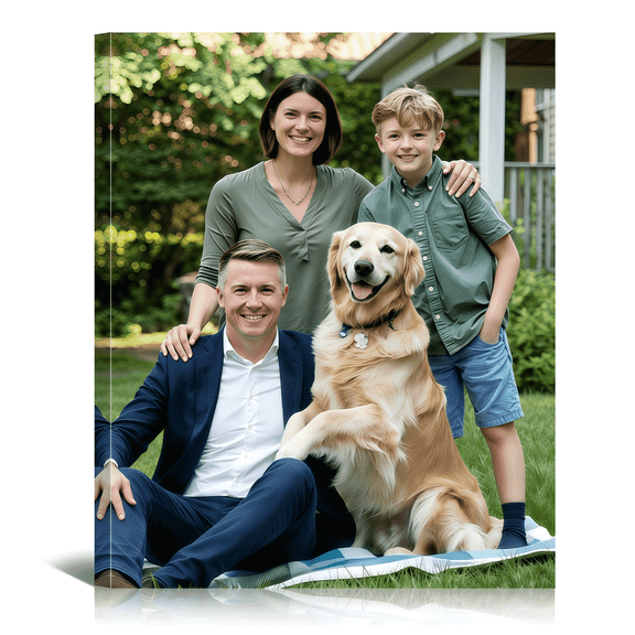 Custom Canvas Prints with Your Photos 16x20 Personalized Pictures Wall Art for Family Pet Customized Gifts for Mom Men Women Wedding Birthday Home Decor