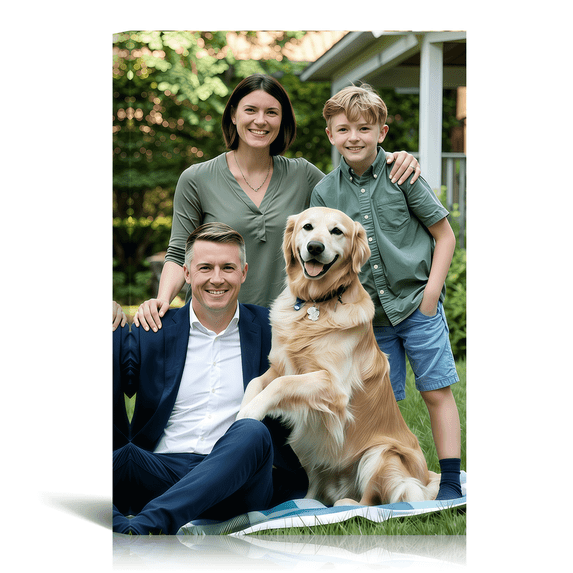 Custom Canvas Prints with Your Photos 16x24 Personalized Pictures Wall Art for Family Pet Customized Gifts for Mom Men Women Wedding Birthday Home Decor