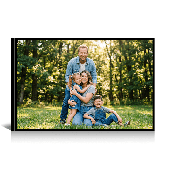 Custom Canvas Prints with Your Photos - Personalized Picture on Canvas Wall Art with Floating Frame for Home Decor, Living Room, Bedroom, Anniversary & Birthday Gifts