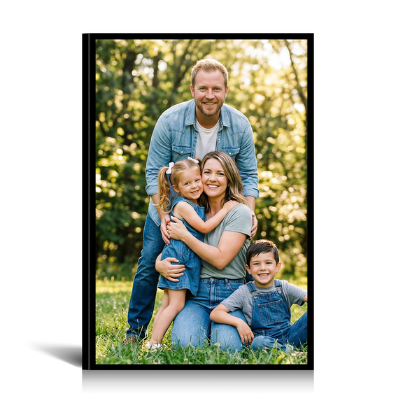 Custom Canvas Prints with Your Photos - Personalized Picture on Canvas Wall Art with Floating Frame for Home Decor, Living Room, Bedroom, Anniversary & Birthday Gifts