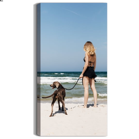 Custom Canvas Prints with Your Photos 16x32 Inch, Personalized Picture Print To Canvas Gifts for Family Wall Art Decor