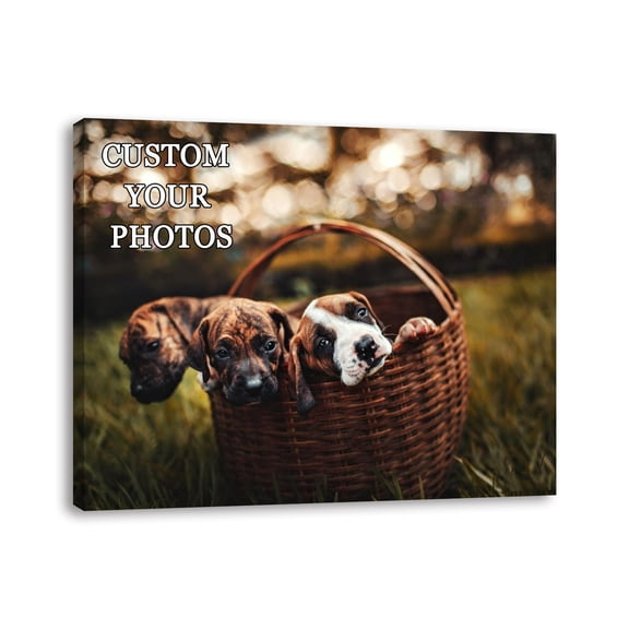 Custom Canvas Prints with Your Photos – Personalized Picture Wall Art Gift for Family, Couples, Pets, Weddings, Christmas & Home Decor (12x16)