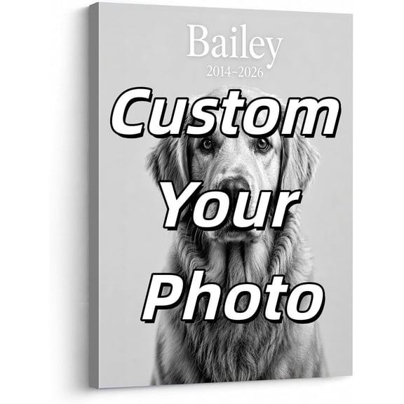 Custom Canvas Style Wall Art Print Personalized Photo Text