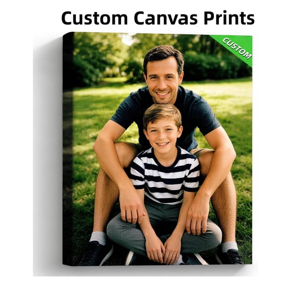 Custom Canvas Style Wall Art Print Personalized Photo Text