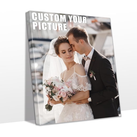Custom Canvas Style Wall Art Print Personalized Photo Text