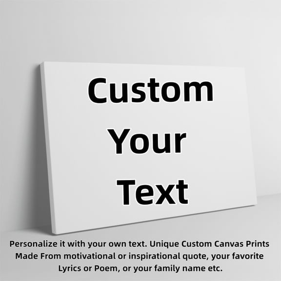 Custom Canvas Style Wall Art Print Personalized Photo Text