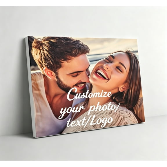 Custom Canvas Style Wall Art Print Personalized Photo Text