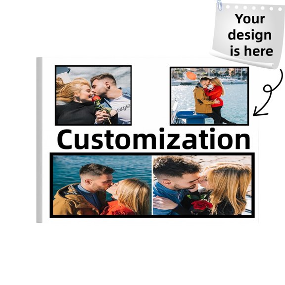 Custom Canvas Style Wall Art Print Personalized Photo Text