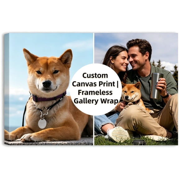 Custom Canvas Style Wall Art Print Personalized Photo Text